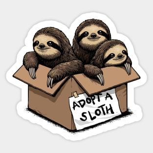 Adopt a Sloth Sticker